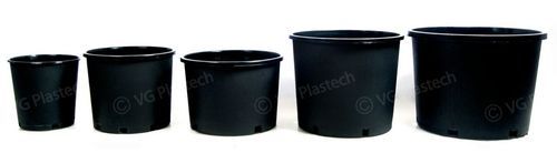 Black Round Unbreakable Nursery Pot