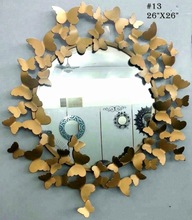 Designer Collection Round Metal Glass Decorative Mirror, Size : Customized Size