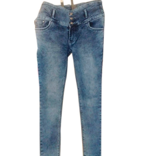 Plain Denim Ladies High Waist Jeans, Size : 28-34 Inches