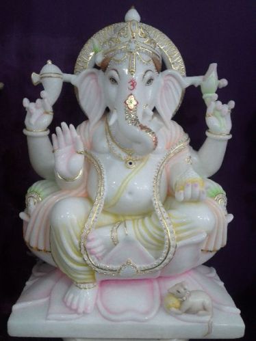 Marble Ganesha Statue, Packaging Type : Carton Box