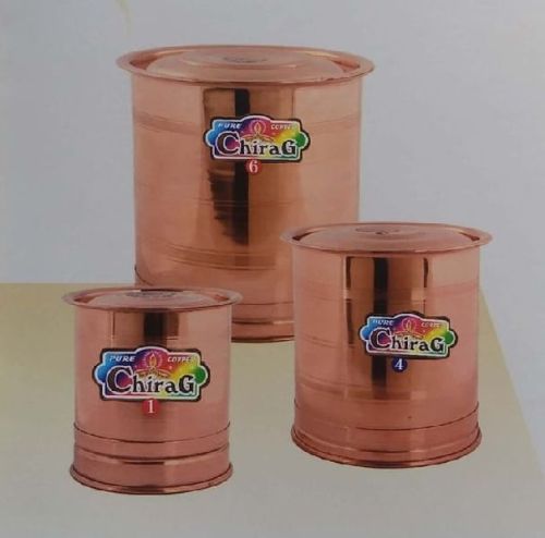Cooper Copper Pawali, For Kitchen Use, Pattern : Plain