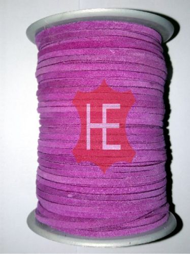 Black HE-SLC 23 Suede Leather Cord, For Fabric Use, Shoe Use, Length : Yards/ Meters