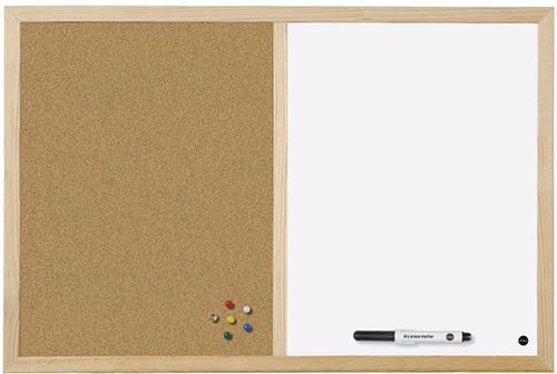 Writemark Cork Board, Color : Brown White