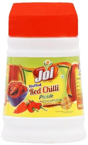 Joi Stuffed Red Chilli Pickle, Taste : Spicy