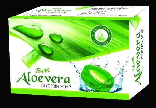 Herbal 100gm Parth Alovera Glycerin Soap, Packaging Type : Paper Box