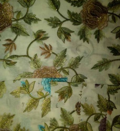 Computer Embroidery Fabric, For Textile Use, Technics : Machine Made