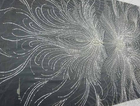 Chiffon Embellished Fabric, For Textile Industry, Technics : Machine Made