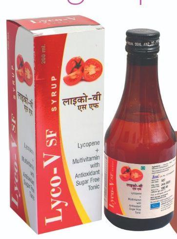 Liquid Lyco-V-SF Lycopene Multi-Vitamin & Multimineral Syrup, For Clinical, Hospital