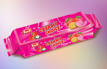Fun2 Crunchy Strawberry Creamy Choice Biscuits, Certification : FSSAI