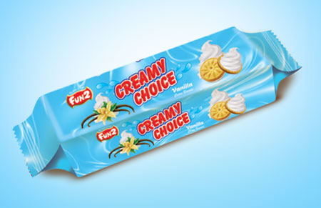 Fun2 Crunchy Vanilla Creamy Choice Biscuits, Certification : FSSAI