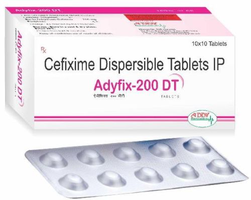 Adyfix 200DT Cefixime 200 Dispersible Tablet, Color : White, Packaging Type : Alu Alu, Certification : Who-gmp