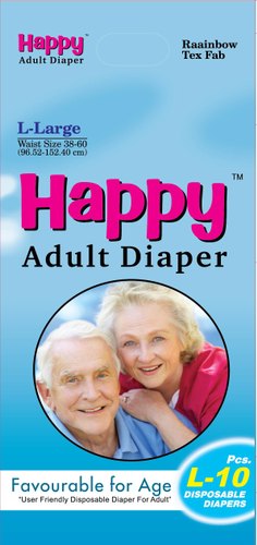 Plain Happy Adult Disposable Diaper-L10, Age Group : Elderly