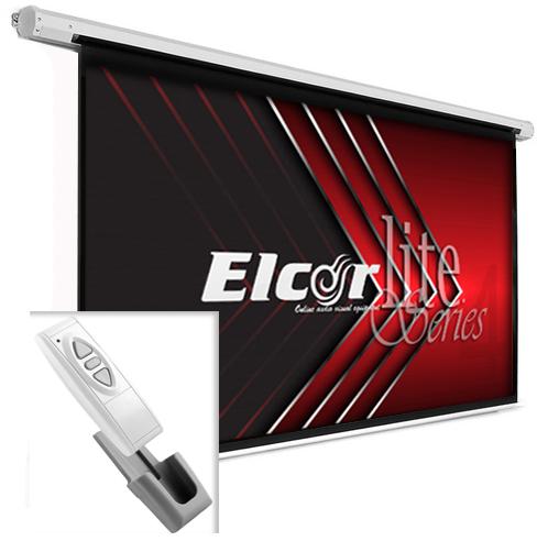 ELCOR™ Matt White Powder Finish Electric Motorized Projector Screen, For Indoor Use, Style : Duall Mount