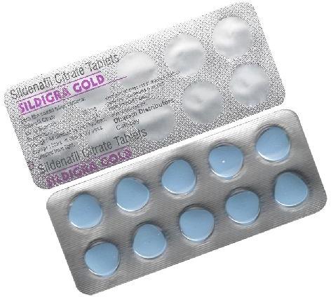 Sildigra Gold Tablets (Sildenafil Citrate 200mg), Color : Blue