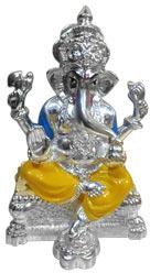 Silver Plated Ganesha Idol, For Interior Decor
