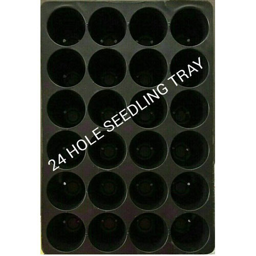 Plastic 24 Hole Seedling Trays, For Agriculture, Pattern : Plain