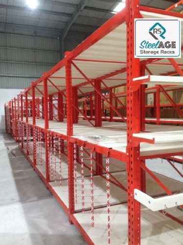 Steelage Racks Rectangular Mild Steel Long Span Shelving, For Industrial, Width : 2.5 Mtr.