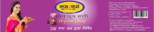 Kumkum Dry Cone Dhoop, For Spiritual Use, Feature : Best Quality, Long Lasting