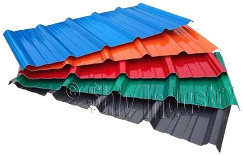 Essar Rectangular Polished Colour Coated Roofing Sheets, Size : Mutlisize