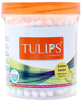 TULIPS PP Cotton Swabs, For Personal, Packaging Type : Plastic Box