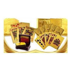 Printed Foil Gold Playing Card, Shape : Rectangular