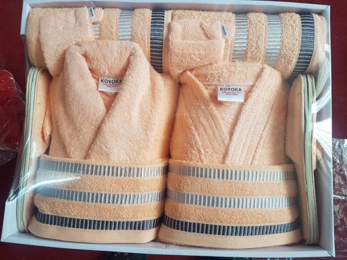 KBC Plain Cotton Bathrobe Set, Gender : Unisex