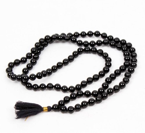 Black Rutile Beads Mala, For Jewelry