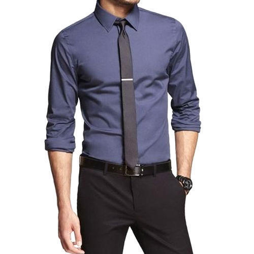 Mens Formal Shirts, For Breathable, Pattern : Plain