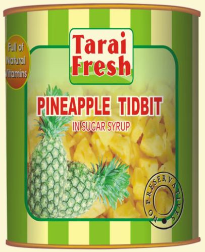 Pineapple Tidbit In Sugar Syrup, For Snacks