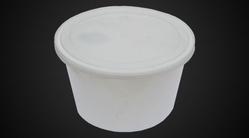 PP Round Container (400 Ml), Color : White