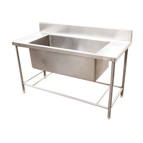 Stainless Steel Pot Wash Sink, For Commercial Kitchen, Color : Silver