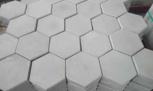 Hexagonal Concrete Paver Blocks, For Flooring, Pattern : Plain