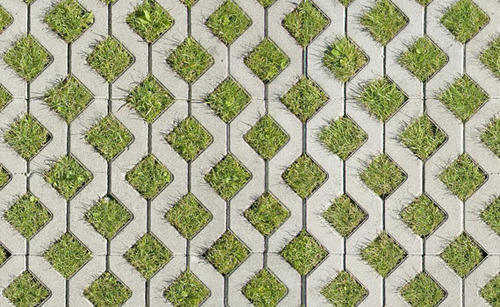 Hexagonal Concrete Grass Paver Blocks, For Flooring, Pattern : Plain