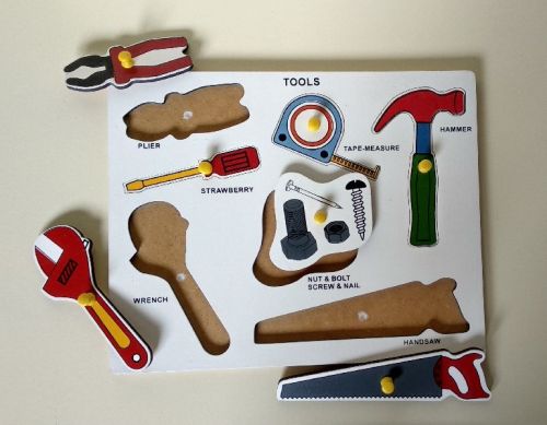 Coated Wooden Tools Puzzle, For Play School, Age Group : 2-4 Yrs