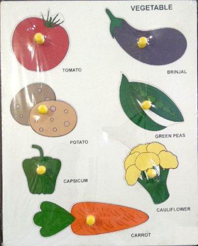 Coated Wooden Vegetable Puzzle, For Play School, Age Group : 2-4 Yrs