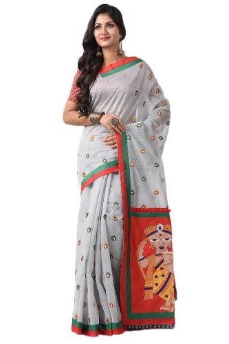 Handloom Cotton Saree, Occasion : Casual Wear