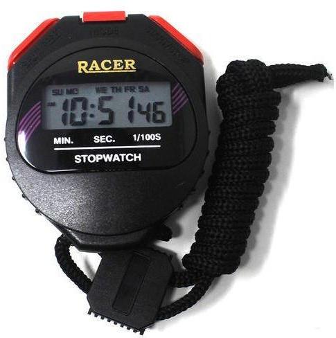 Racer Digital Stop Watch, Color : Black