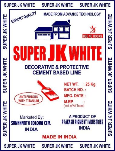 Super JK Cement Paint, Packaging Type : PP BAG