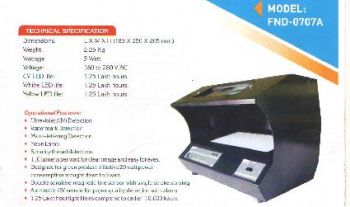 Fake Note Cheque Detector Machine, Certification : Ce Certified