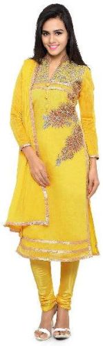 Chanderi Unstitched Suits, Size : L, M