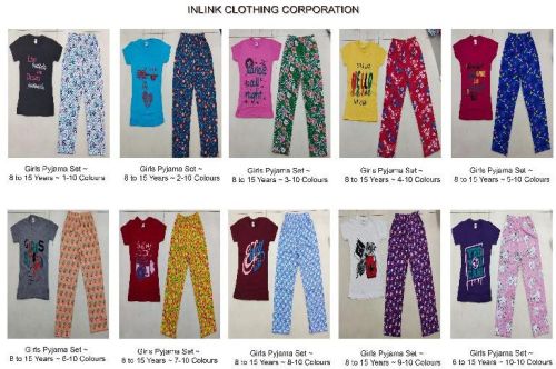 Cotton Plain Ladies Pyjama T-Shirt Set, Size : XL