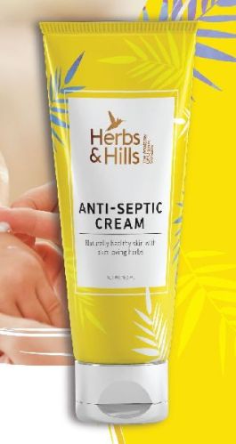 Herbs Hills Antiseptic Cream, For Home, Parlour, Skin Care, Packaging Type : Plastic Tube