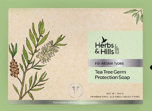 Tea Tree Germ Protection Soap, For Skin Care, Packaging Type : Paper Box