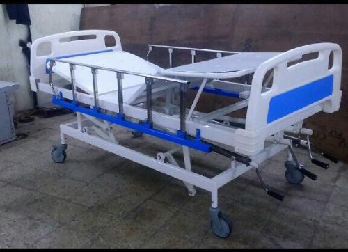 Rectangular Mild Steel Polished Five Function ICU Bed, For Hospital, Folding Style : Foldable