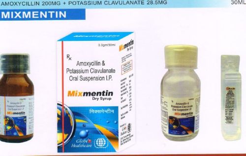 MIXMENTINE DRY SYRUP W.F.I 3.3GM/30ML, Packaging Type : GLASS BOTTLE