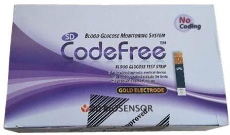 Plastic SD Codefree Strips, Shape : Rectangular For Hospital