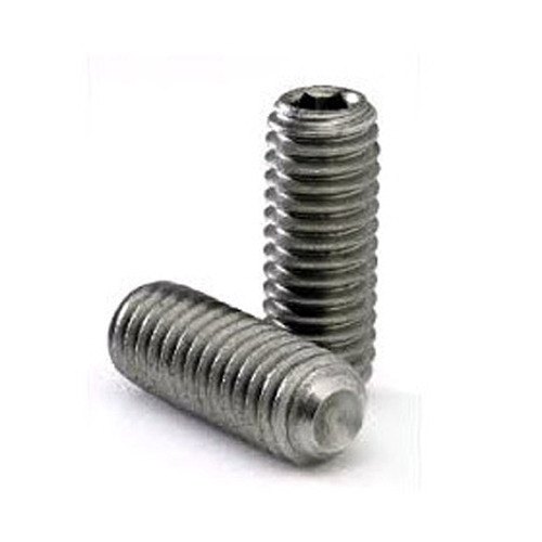 Round Metal Dog Point Grub Screw, For Fittings Use, Standard : DIN 915