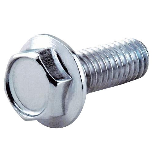 Carbon Steel Hexagon Flange Head Screws, For Fittings, Length : 1-10mm