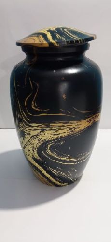 Round Ceramic Polished Black Mosaic Cremation Urn, For Home Decor, Style : Modern