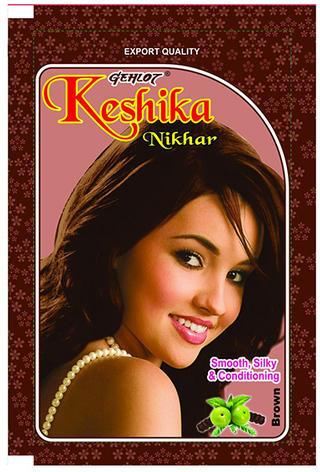 Keshika Nikhar Brown Hair Color, For Parlour, Personal, Form : Powder